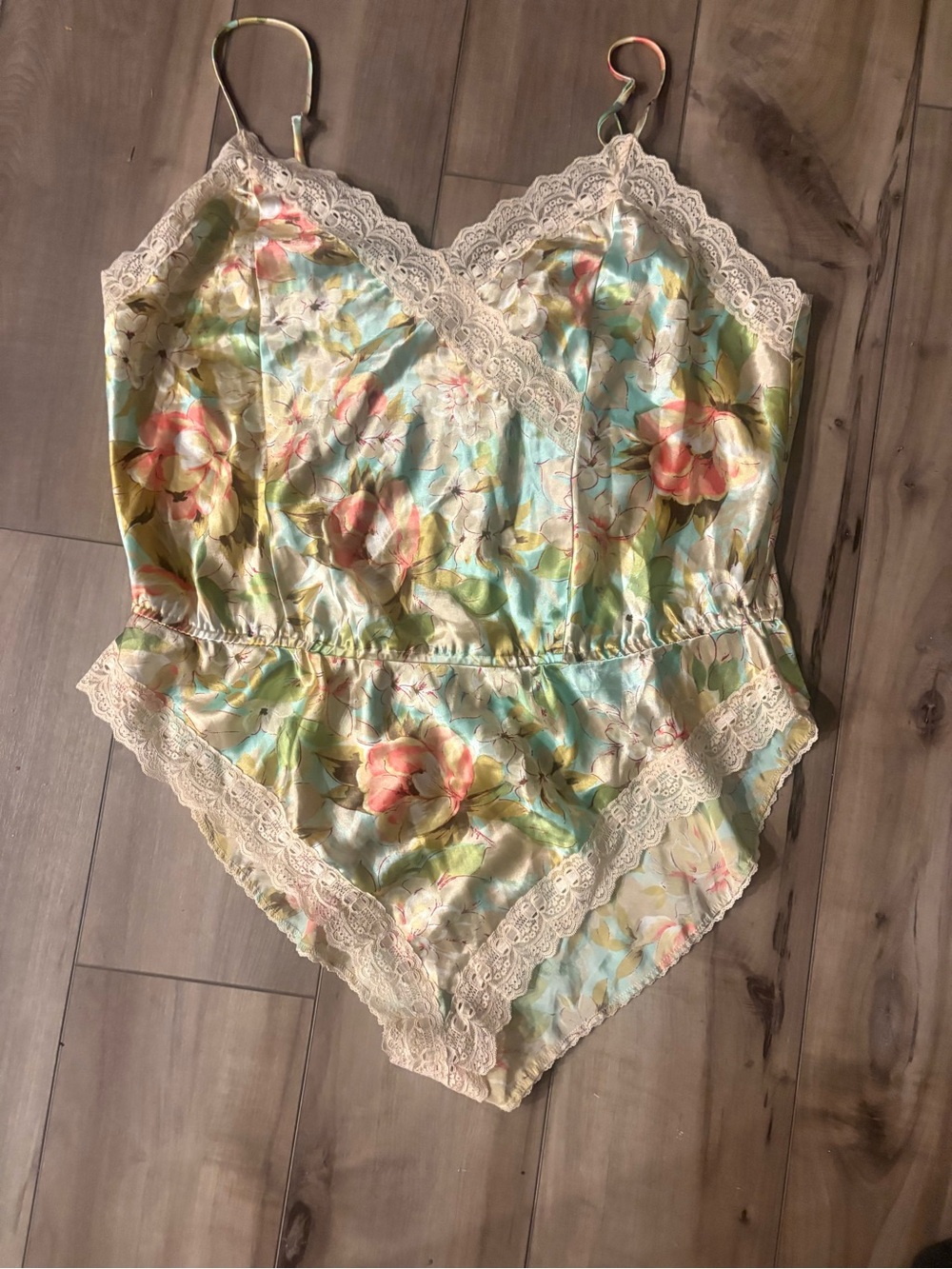 delicates Floral Lace Slip in Mint, Cream, Pink